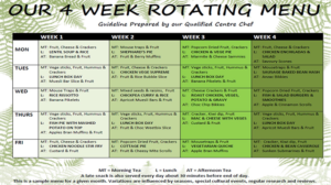 Cooked meals in our day care centre for families near Otumoetai, Tauranga, Newmarket, West Auckland, Manurewa, Auckland CBD, Blockhouse Bay, South Auckland